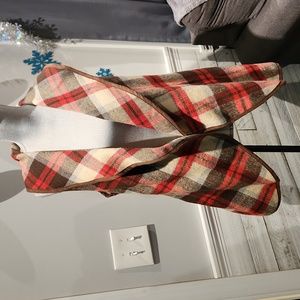 EUC Etwo Women's sz S Plaid open front Vest